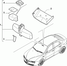 70740-010 REAR VIEW MIRROR