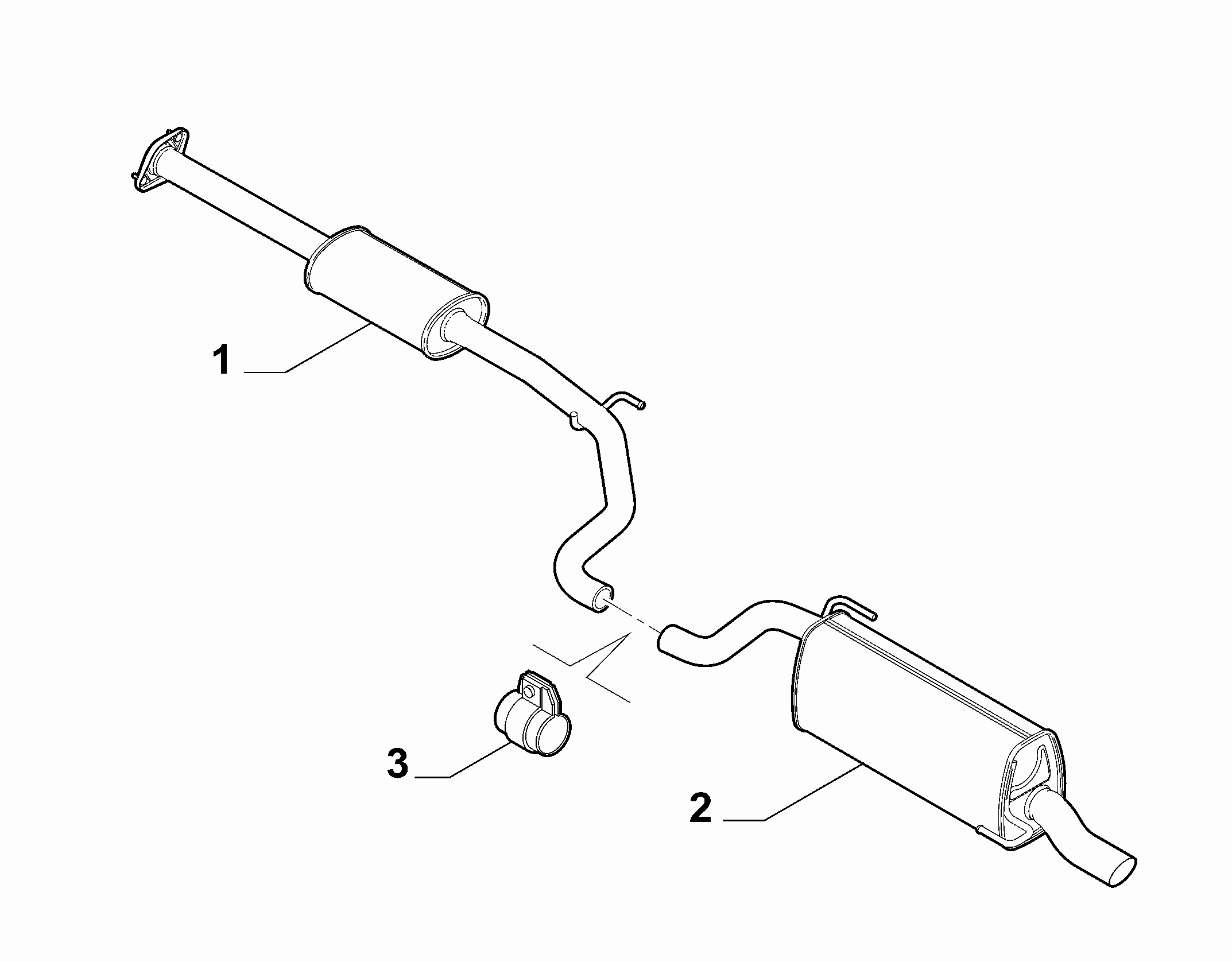 10258-030 REAR AND CENTRAL PIPES