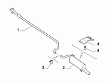 10258-030 REAR AND CENTRAL PIPES