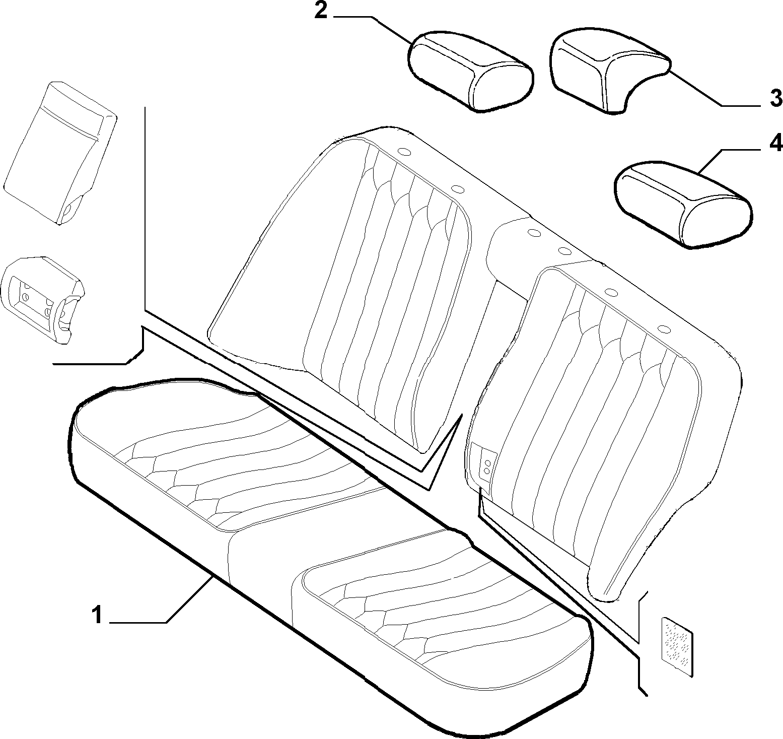 70615/00 REAR SEAT LINING 