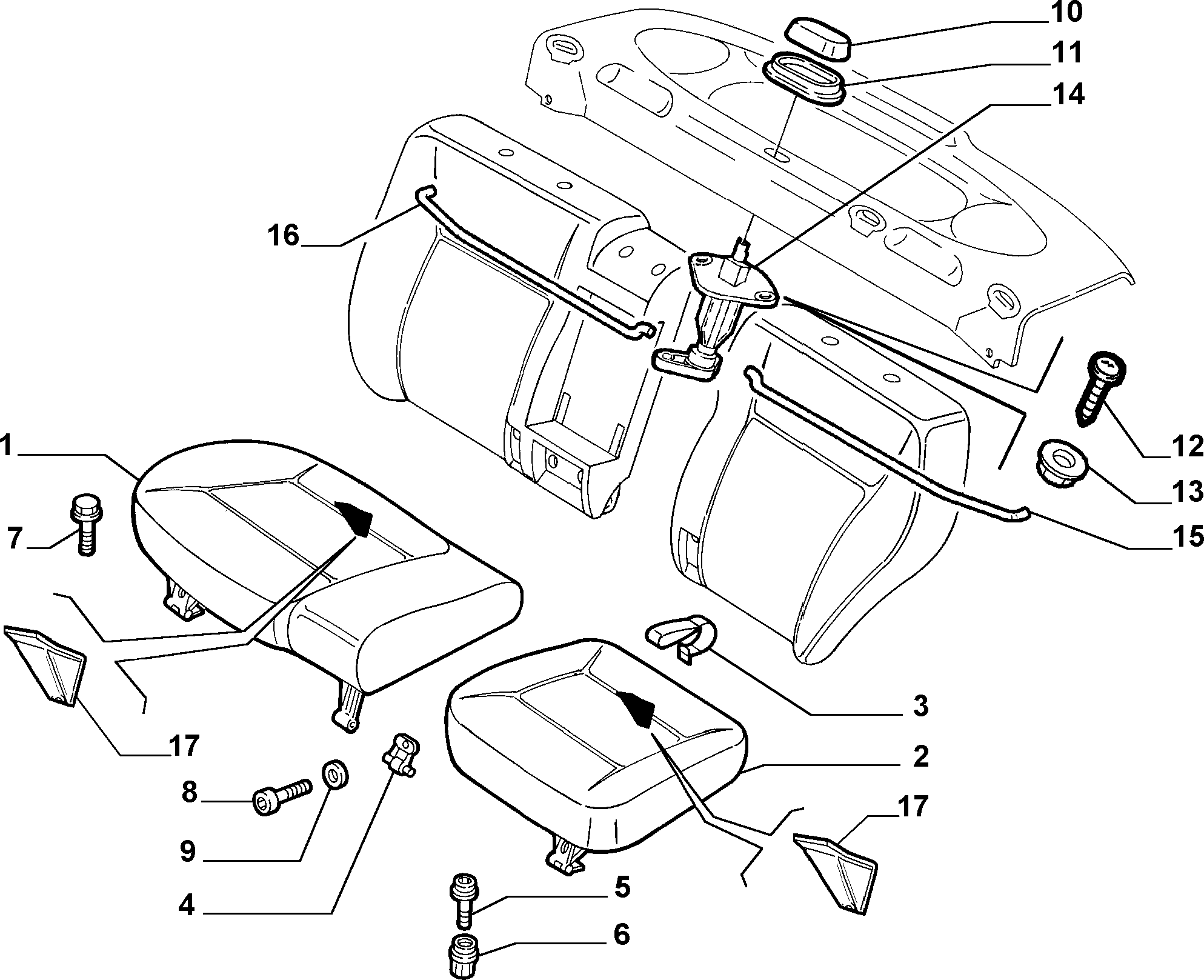 70613/01 REAR SEAT