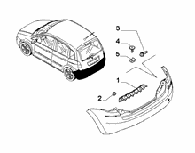 70727-020 REAR BUMPER CLAMPS