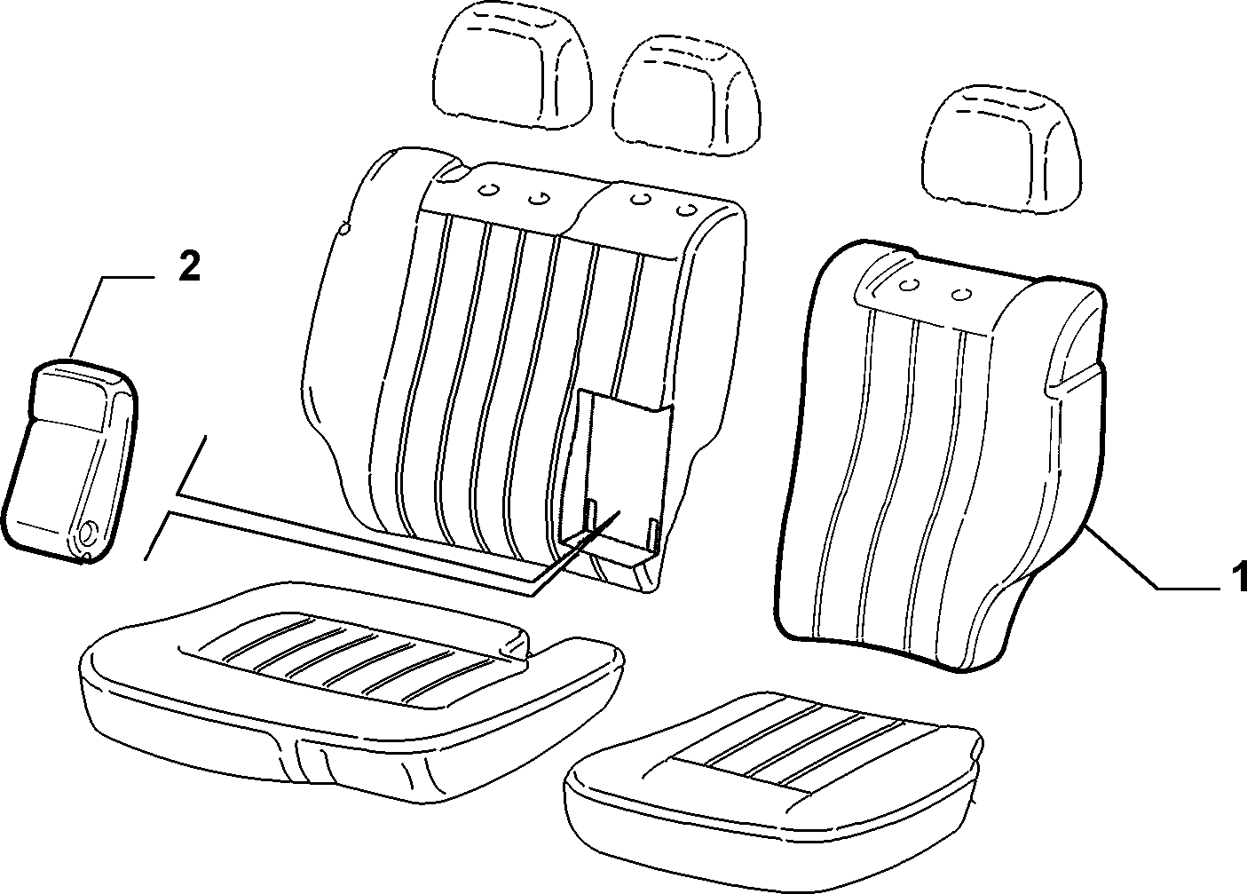 70615/00 REAR SEAT LINING
