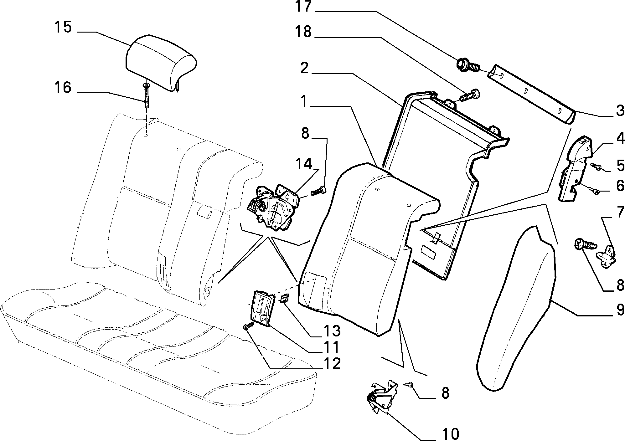 70613/01 REAR SEAT