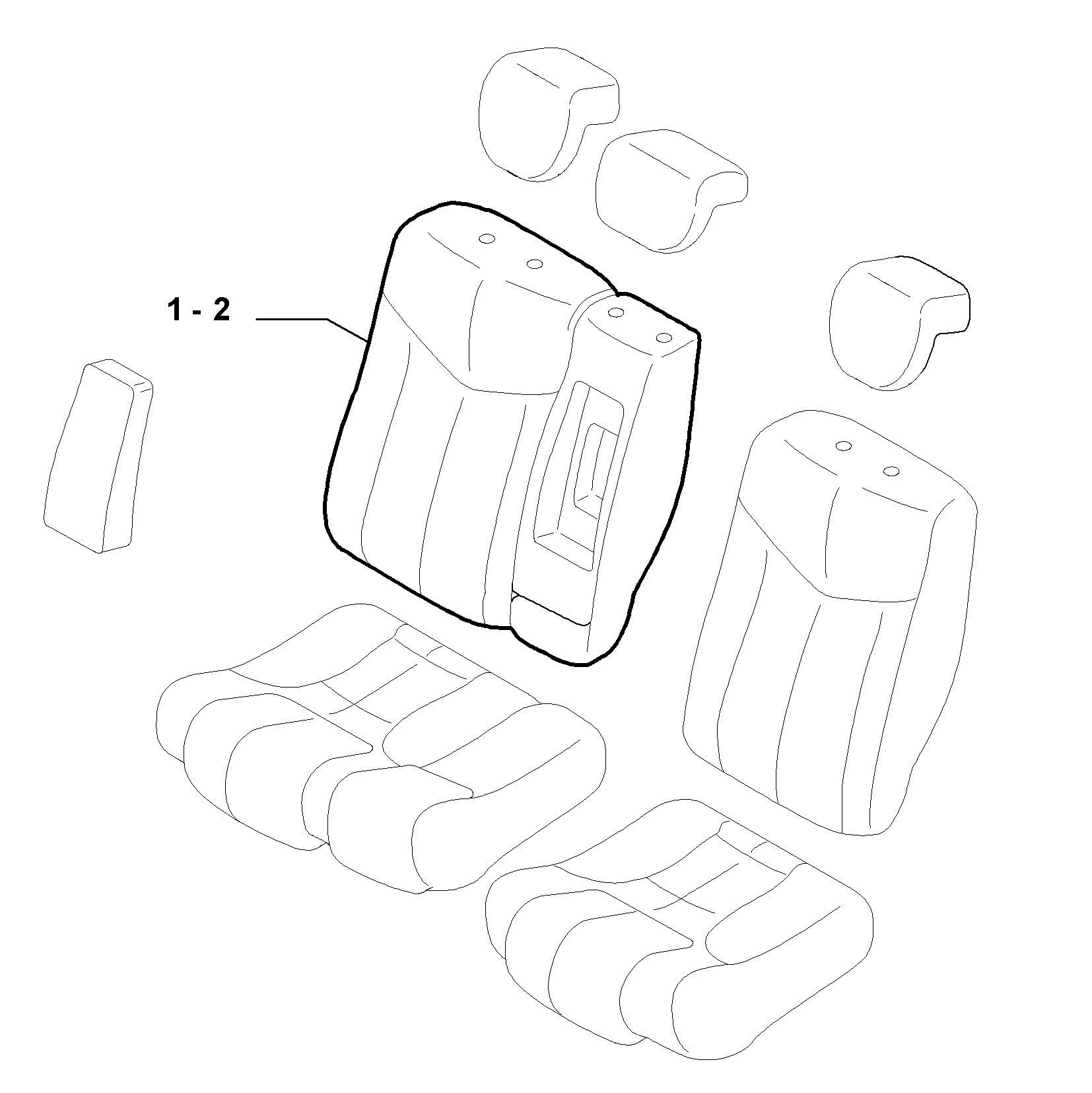 70615/00 REAR SEAT LINING 