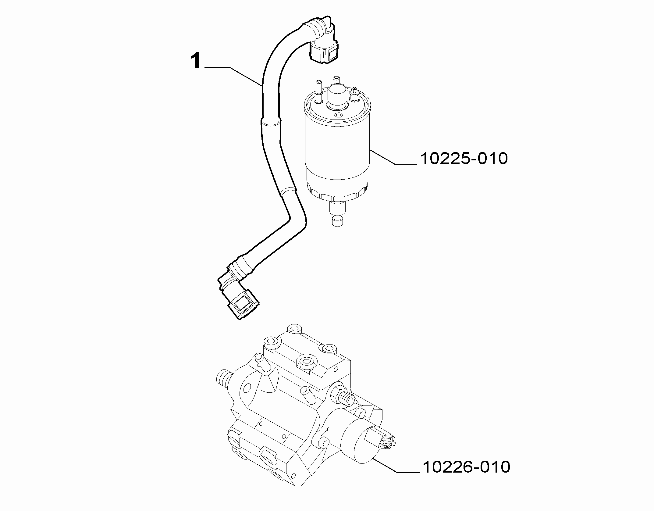 10201-030 ENGINE WELL FUEL PIPES