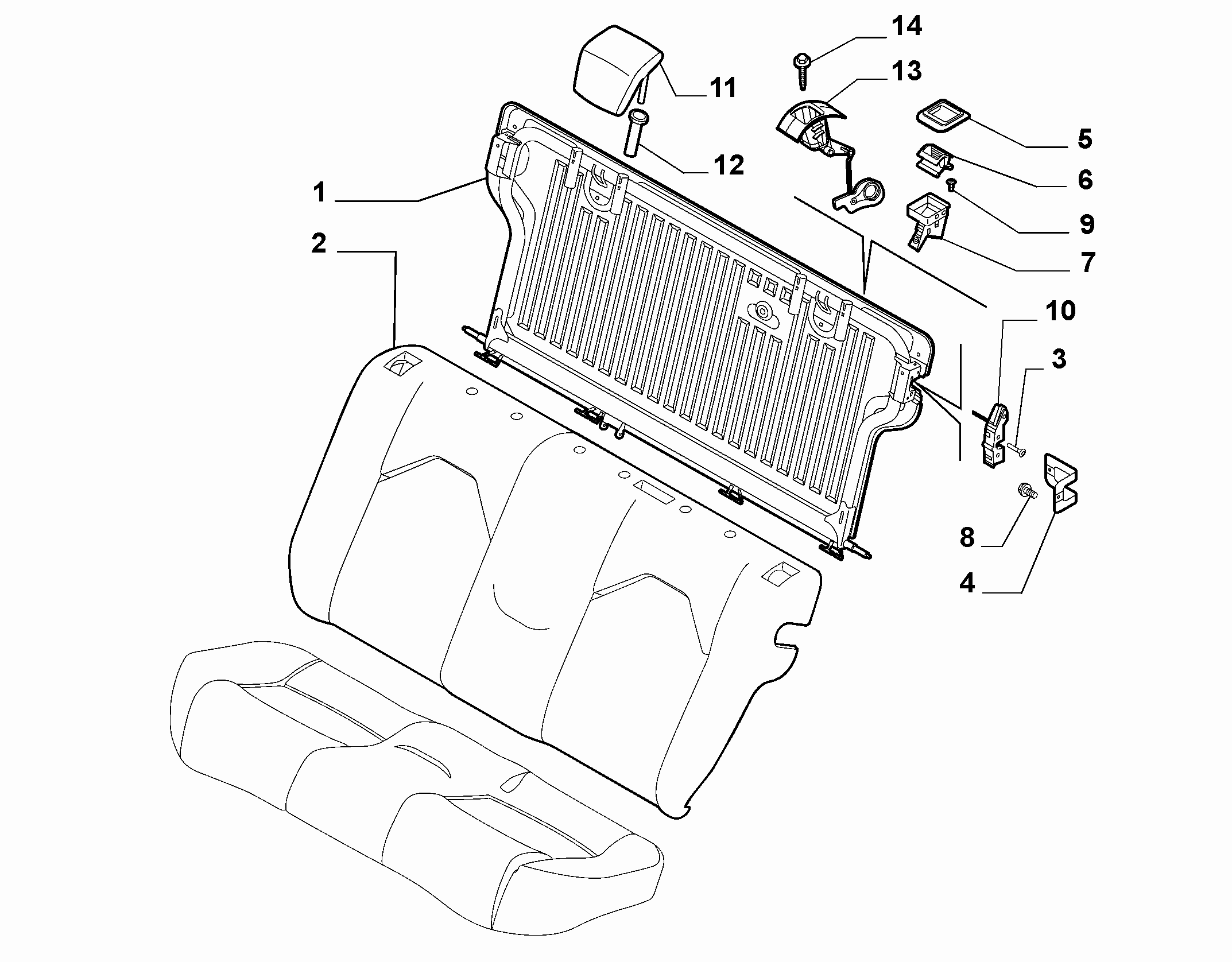 70613/00 REAR SEAT 