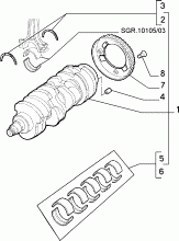 10103/03 ВАЛ И МАХОВИК ДВИГАТЕЛЯ