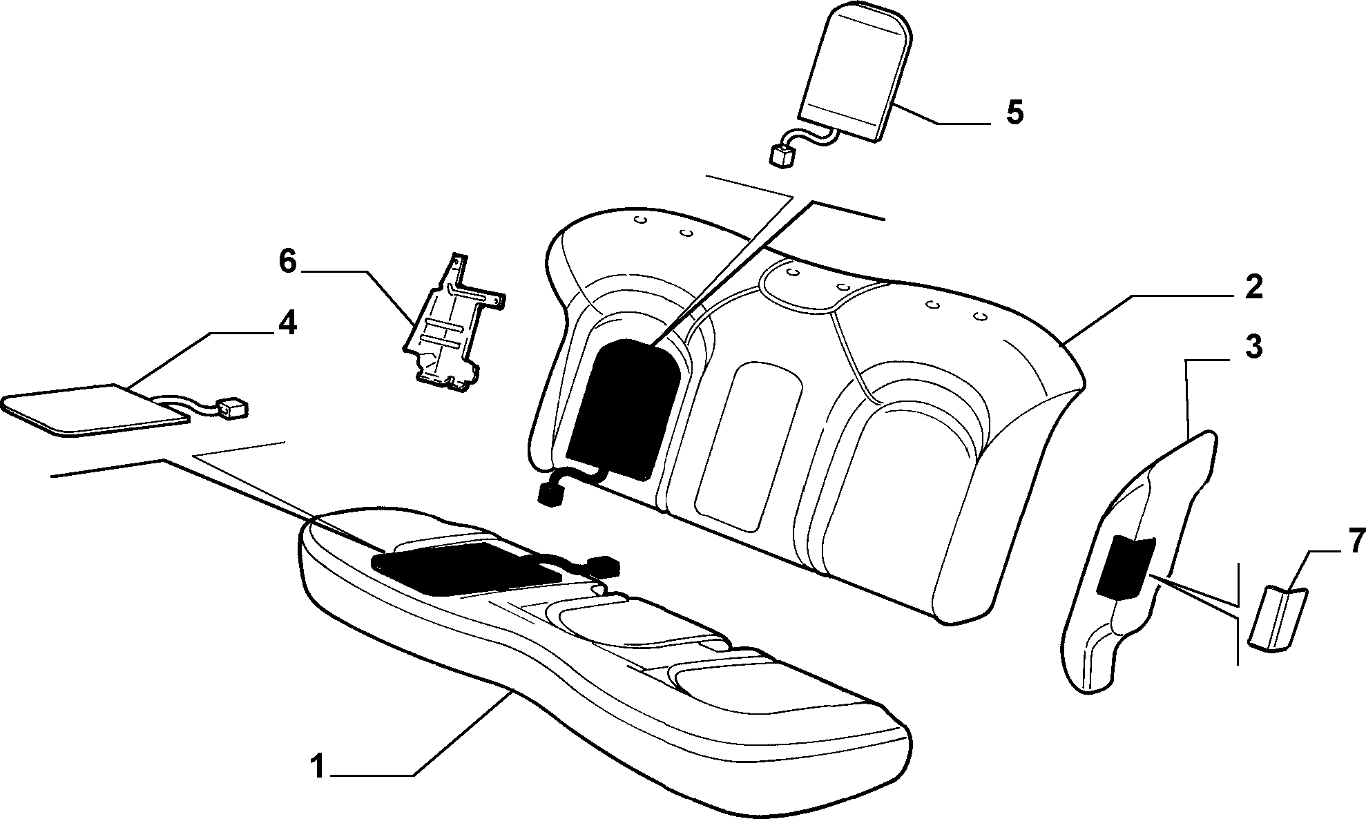 70613/00 REAR SEAT 