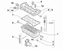 10101-020 CYLINDER HEAD AND GASKETS
