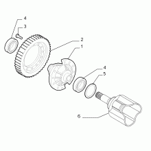 21220-020 CROWN WHEEL AND HALF CRANKSHAFT
