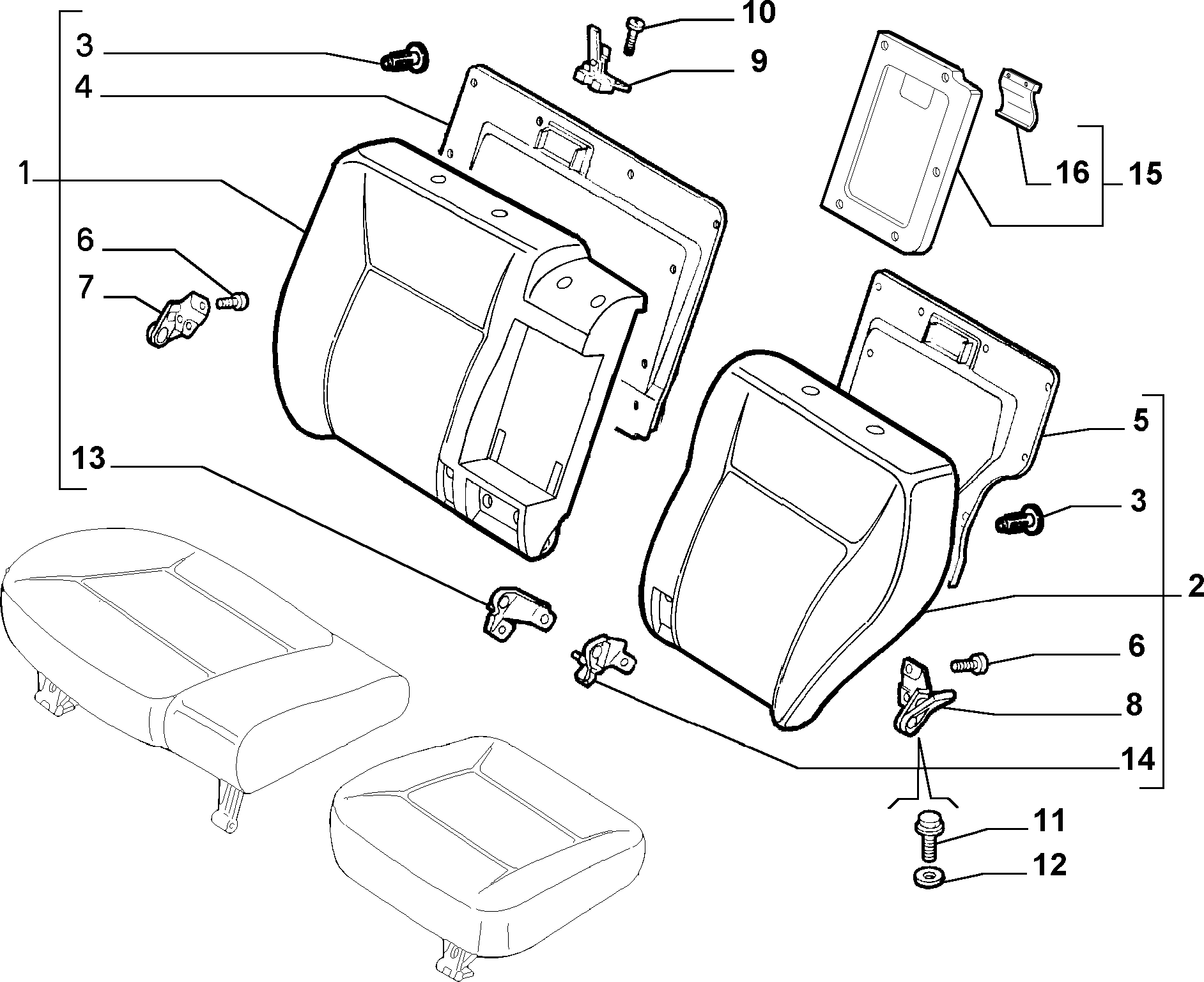 70613/01 REAR SEAT