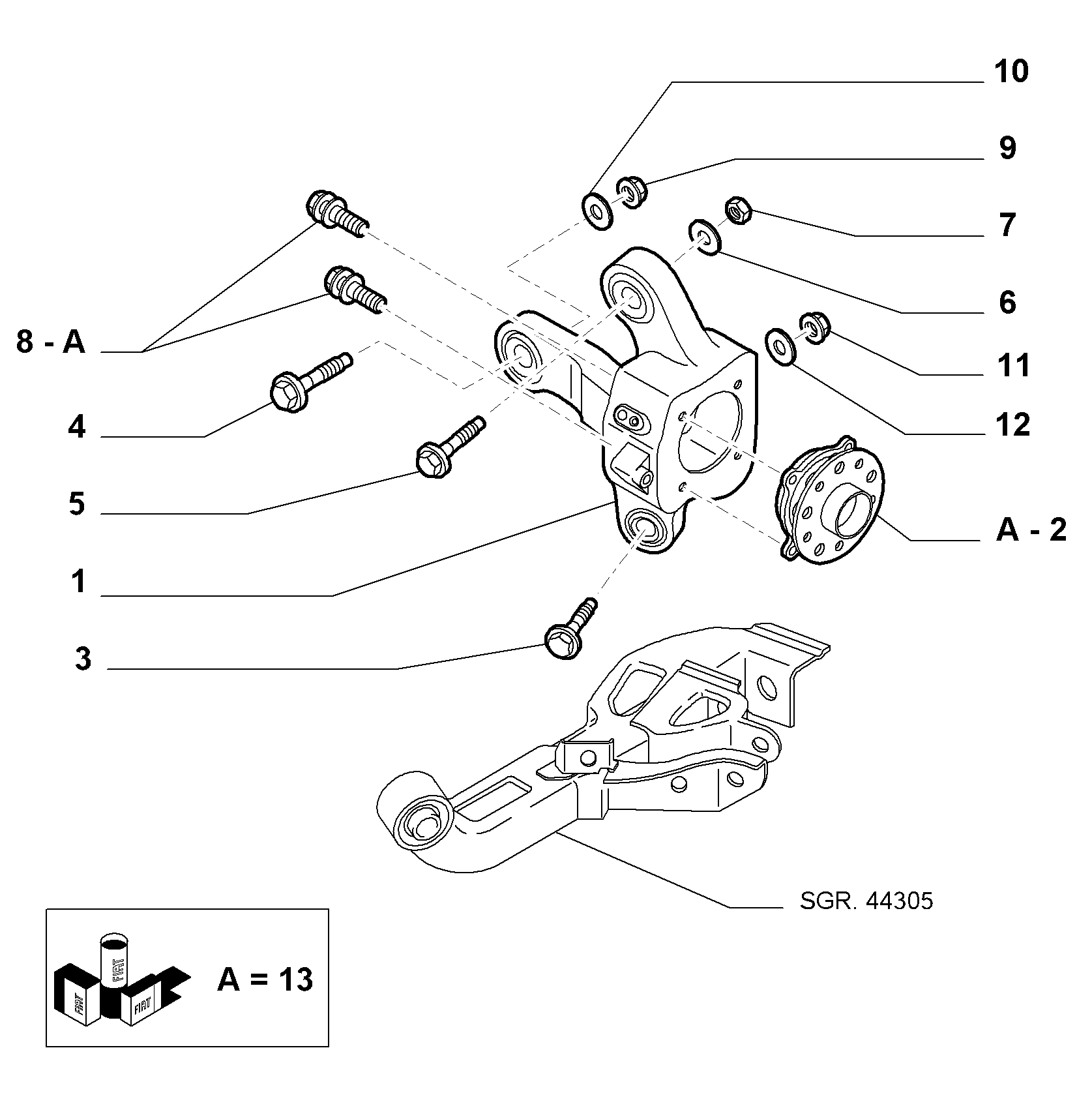 44321-010 REAR FUSE AND HUB
