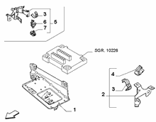 10225-020 INJECTION ECU AND ENGINE HARNESS FASTENERS