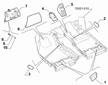 70521-030 PASSENGER COMPARTMENT MAT FASTENERS AND ACCESSORIES