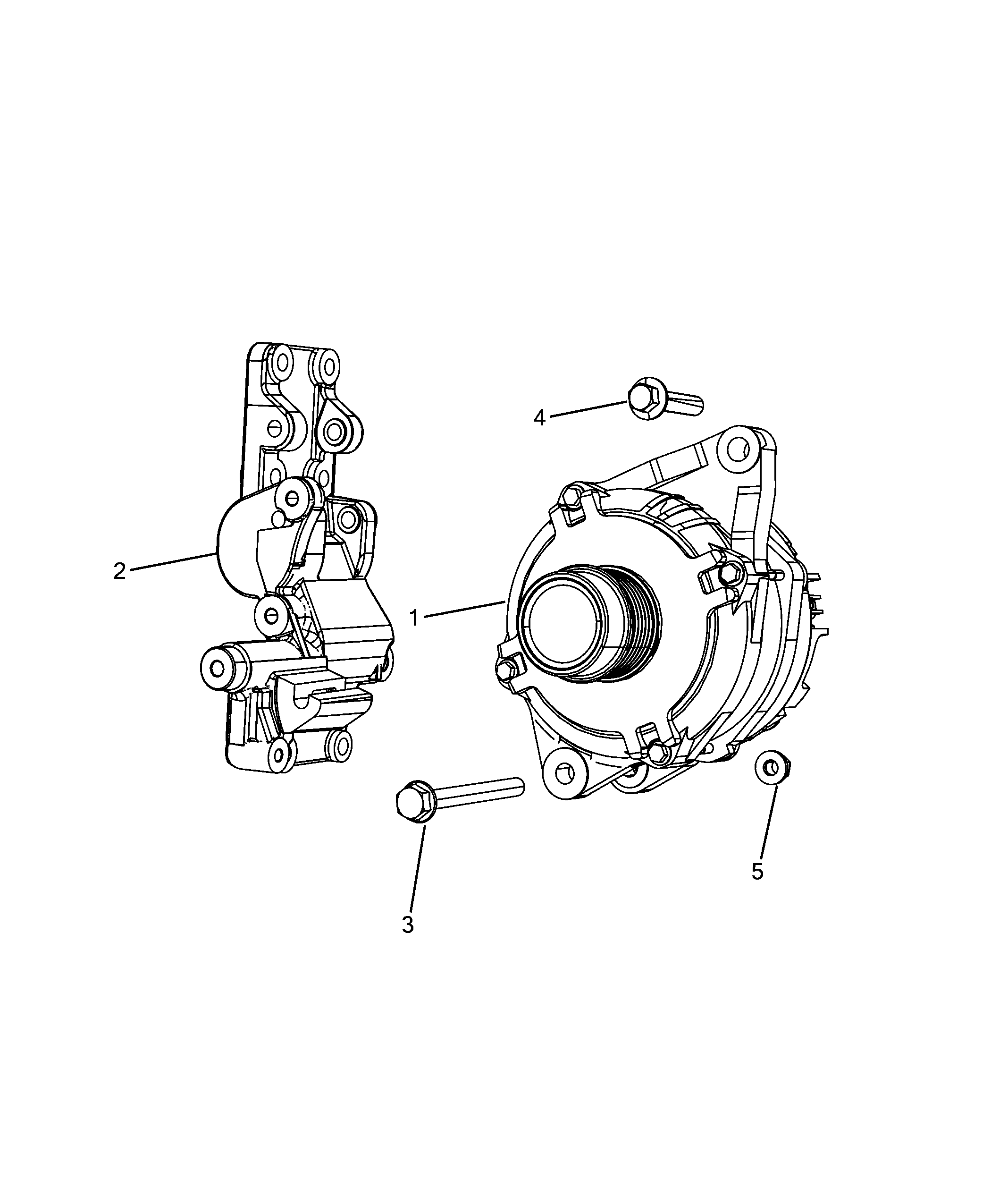 55301-010 ALTERNATOR AND MOUNTING