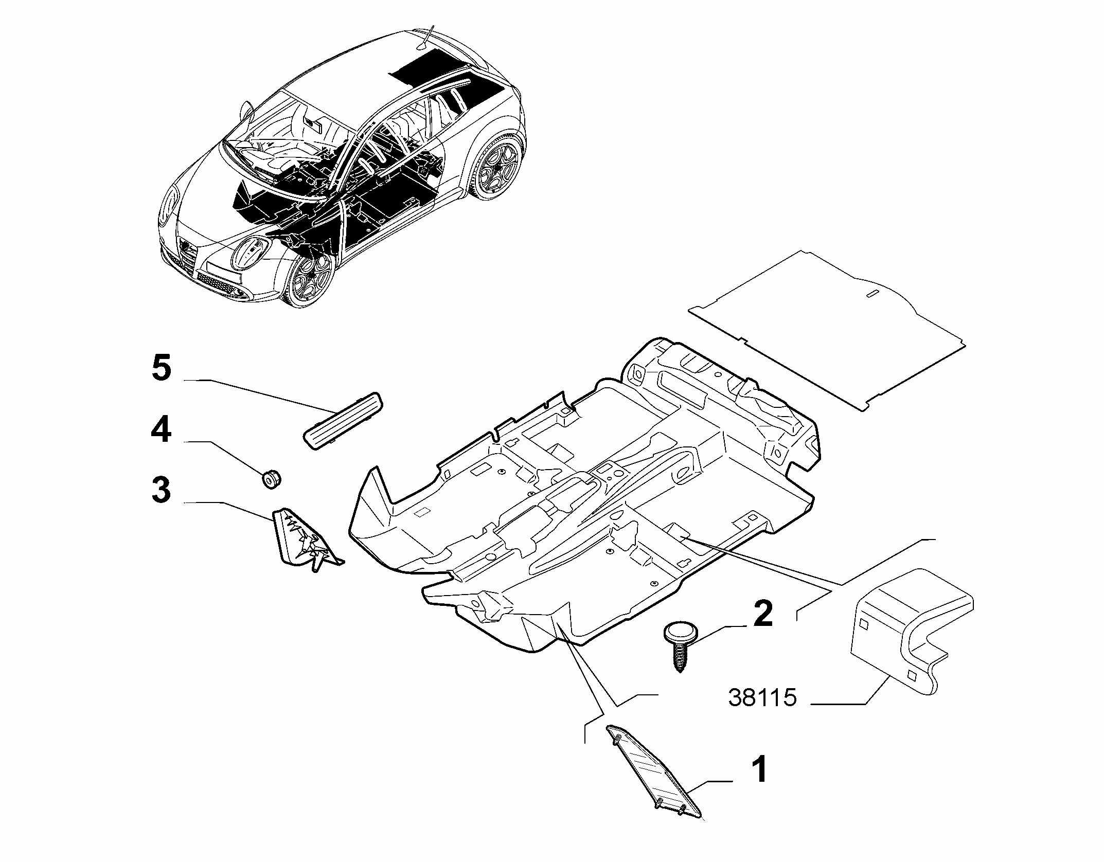 70521-030 PASSENGER COMPARTMENT MAT FASTENERS AND ACCESSORIES