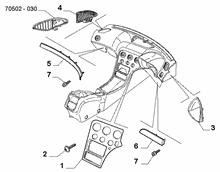 70502-020 DASHBOARD INSTRUMENT HOLDER DIALS