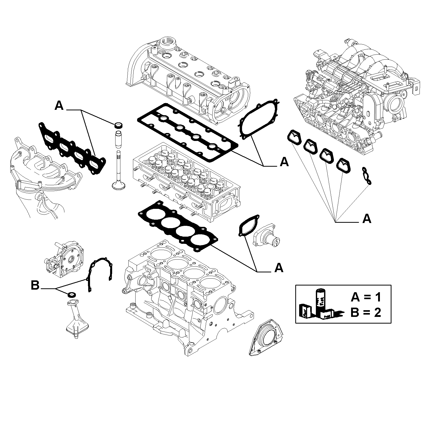 10101-050 GASKET KIT, HEAD AND CRANKCASE