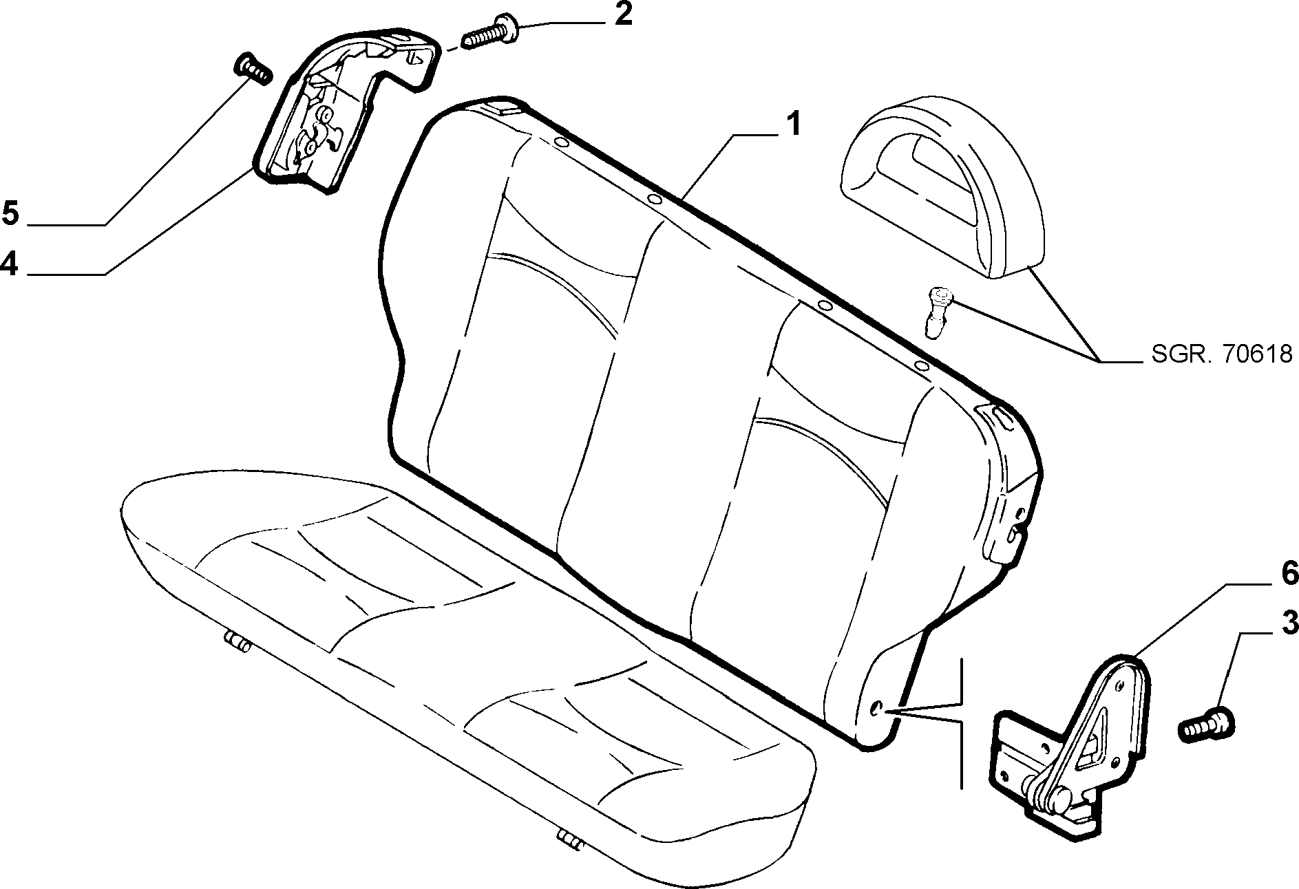 70613/00 REAR SEAT