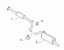 10258-030 REAR AND CENTRAL PIPES