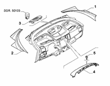 70502-020 DASHBOARD INSTRUMENT HOLDER DIALS