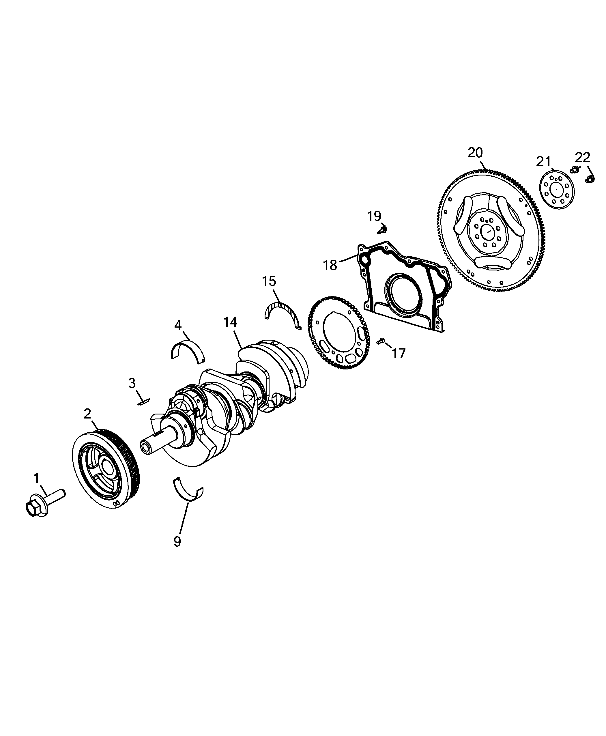 10103-010 ENGINE SHAFT AND HALF BEARING