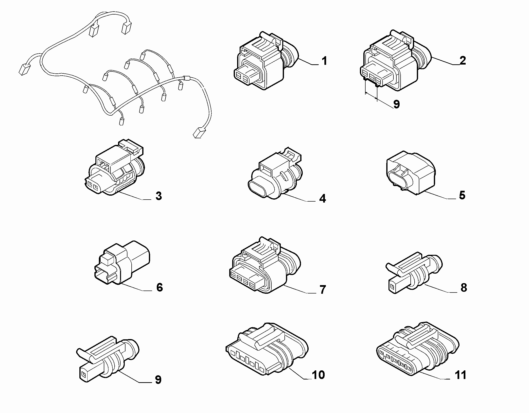 10226-060 ENGINE HARNESS CONNECTORS