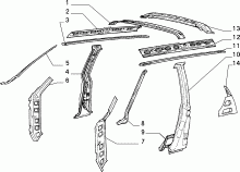 70003/00 КУЗОВ, РАМЫ (ЦЕНТРАЛЬНАЯ ЧАСТЬ) 