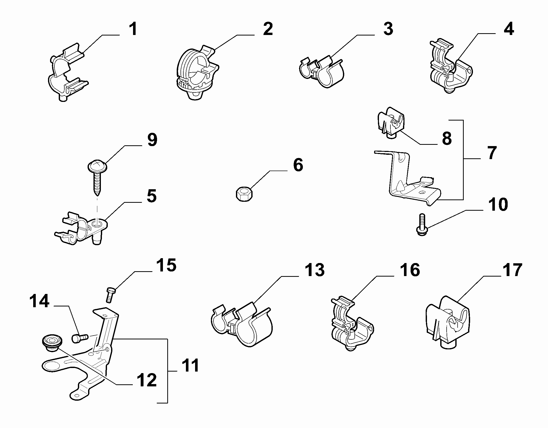 41207-040 HYDRAULIC SYSTEM CLAMPS