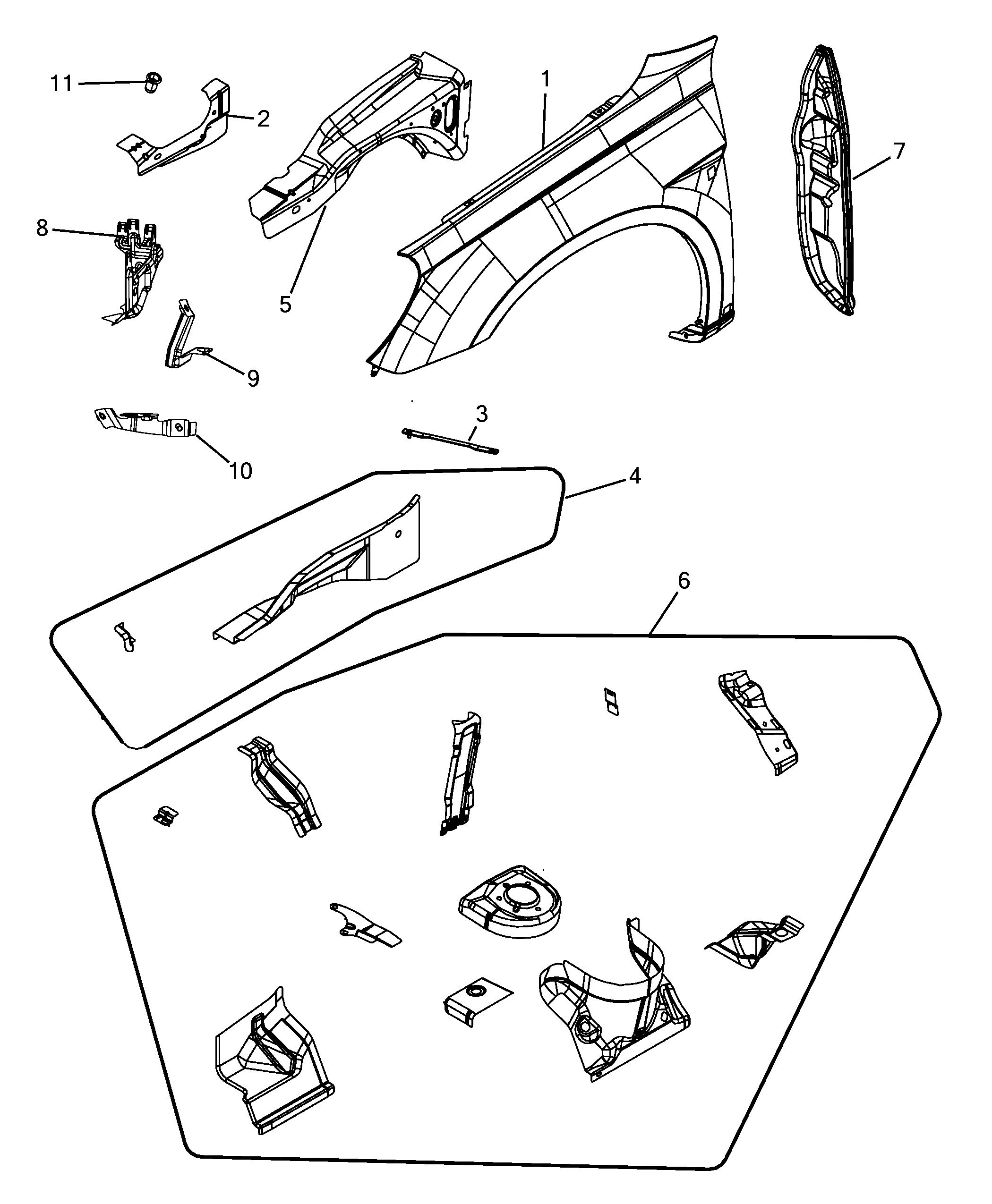 70018-010 FRONT MUDGUARD