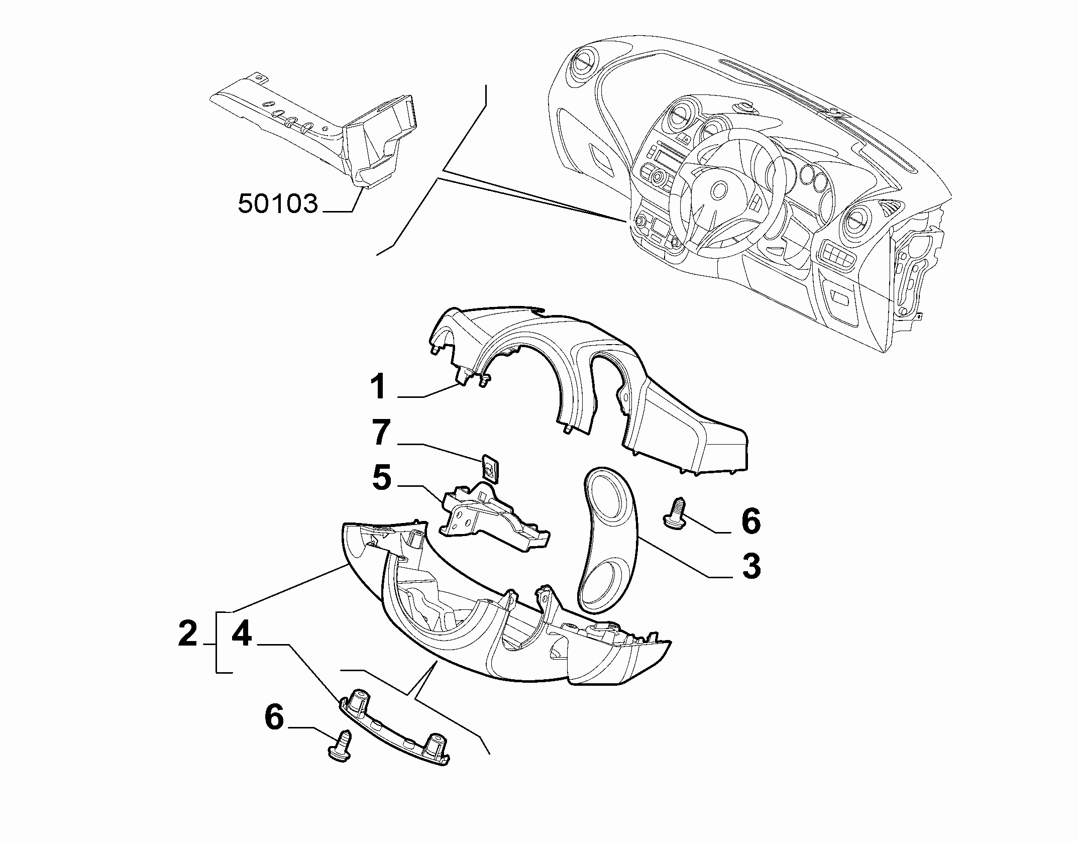 70502-060 STEERING COLUMN GUARDS