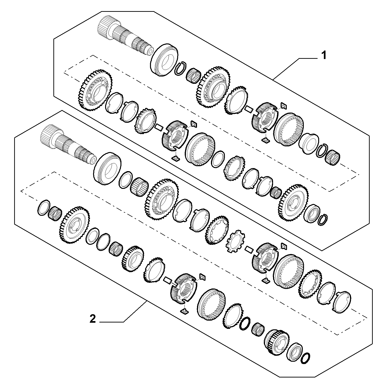 21215-033 SECONDARY UPPER AND LOWER SHAFT
