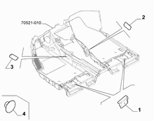 70521-030 PASSENGER COMPARTMENT MAT FASTENERS AND ACCESSORIES