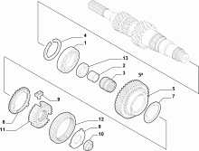 21215-025 ALTERNATIVE MANIFOLD GEAR SHAFT