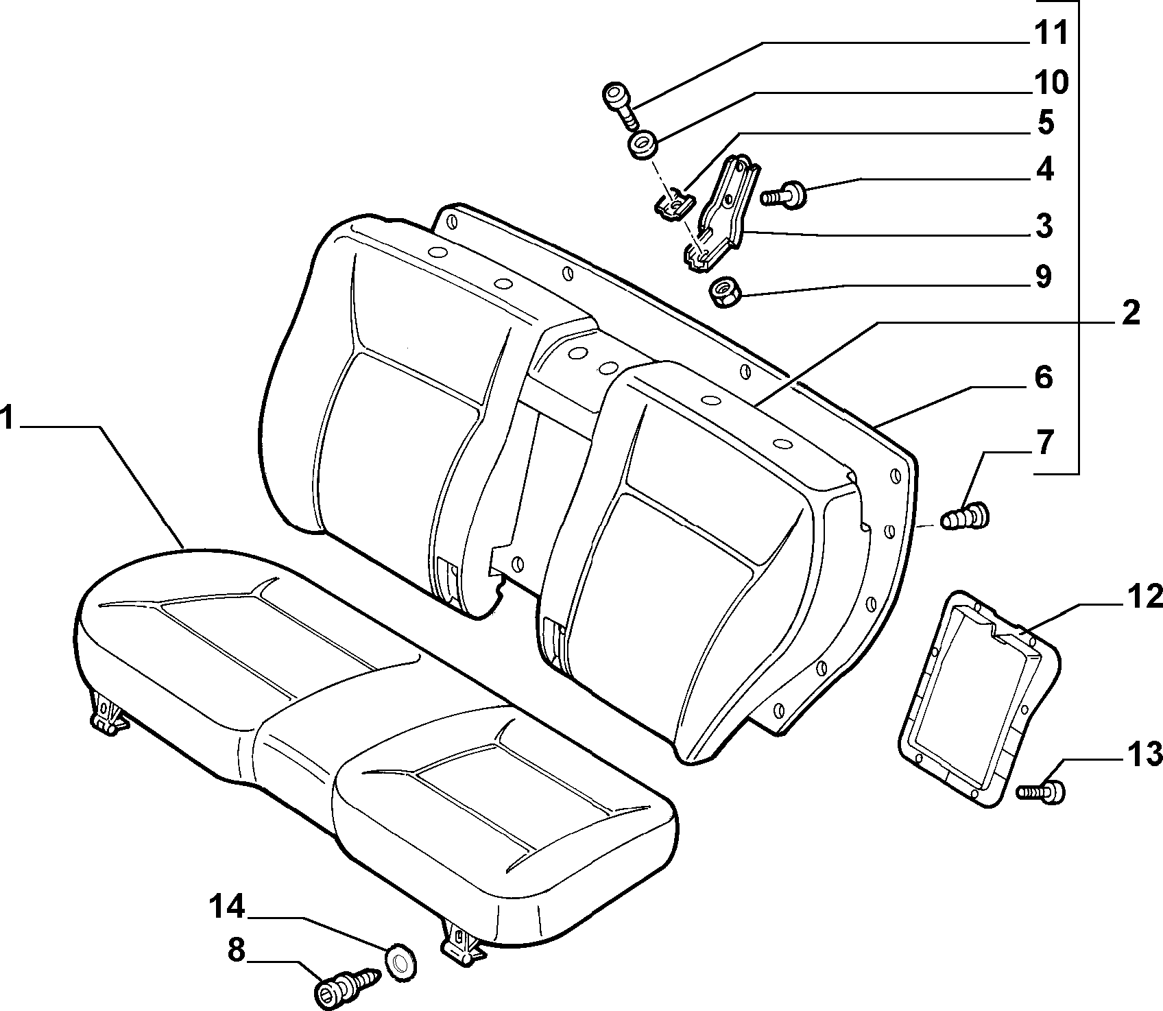 70613/00 REAR SEAT
