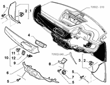 70502-020 DASHBOARD INSTRUMENT HOLDER DIALS