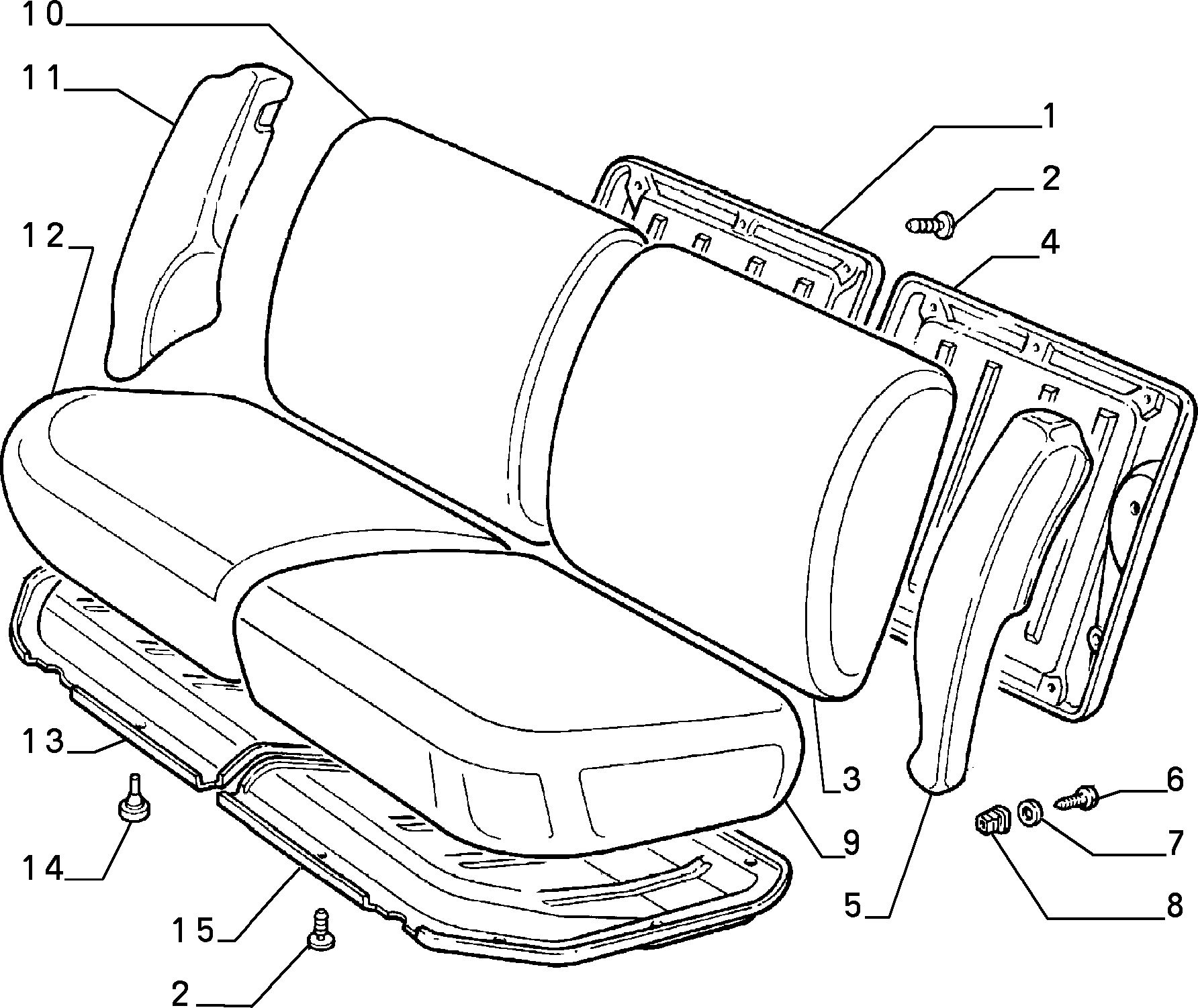 70613/01 REAR SEAT