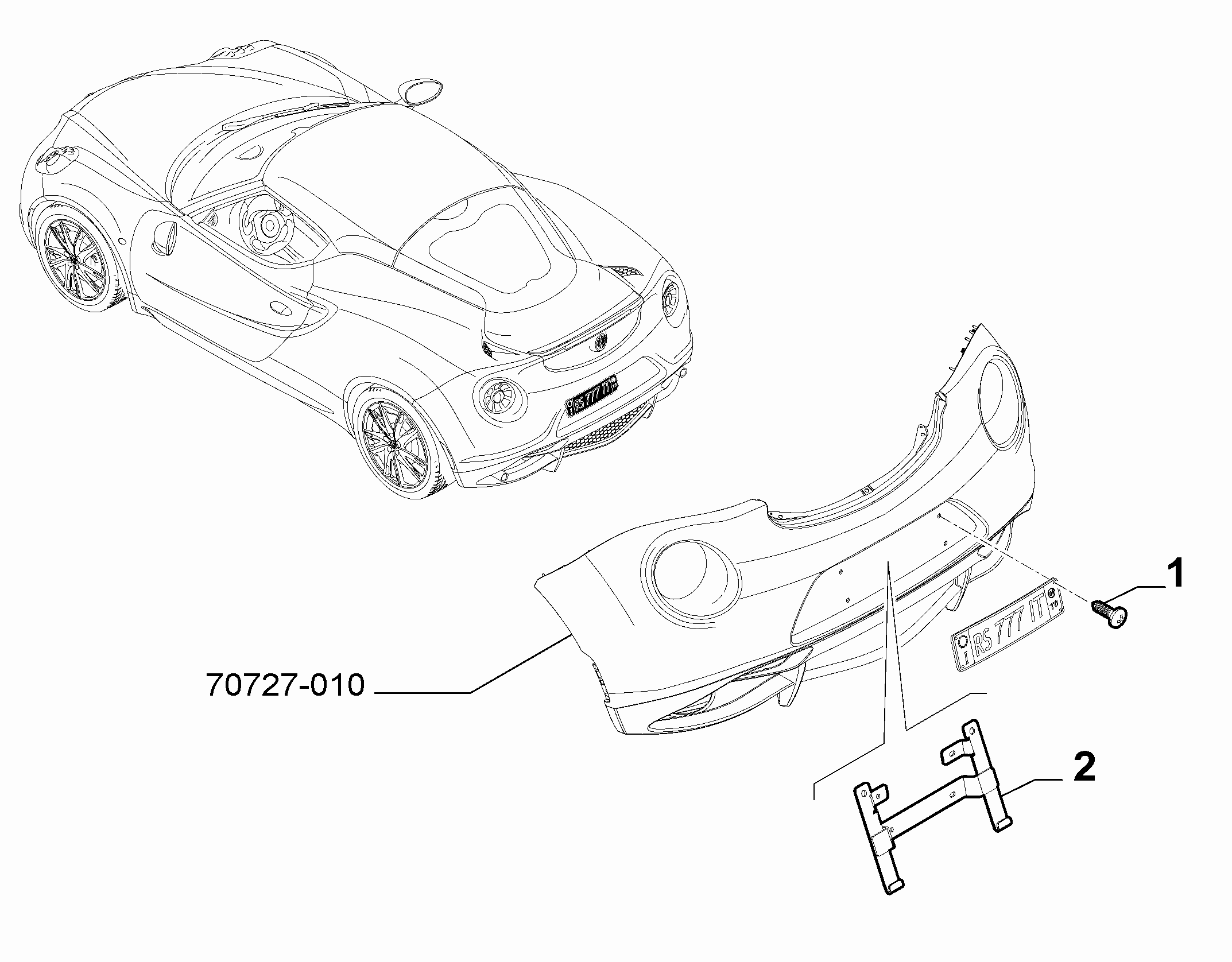 70727-040 REAR PLATE CLAMPS