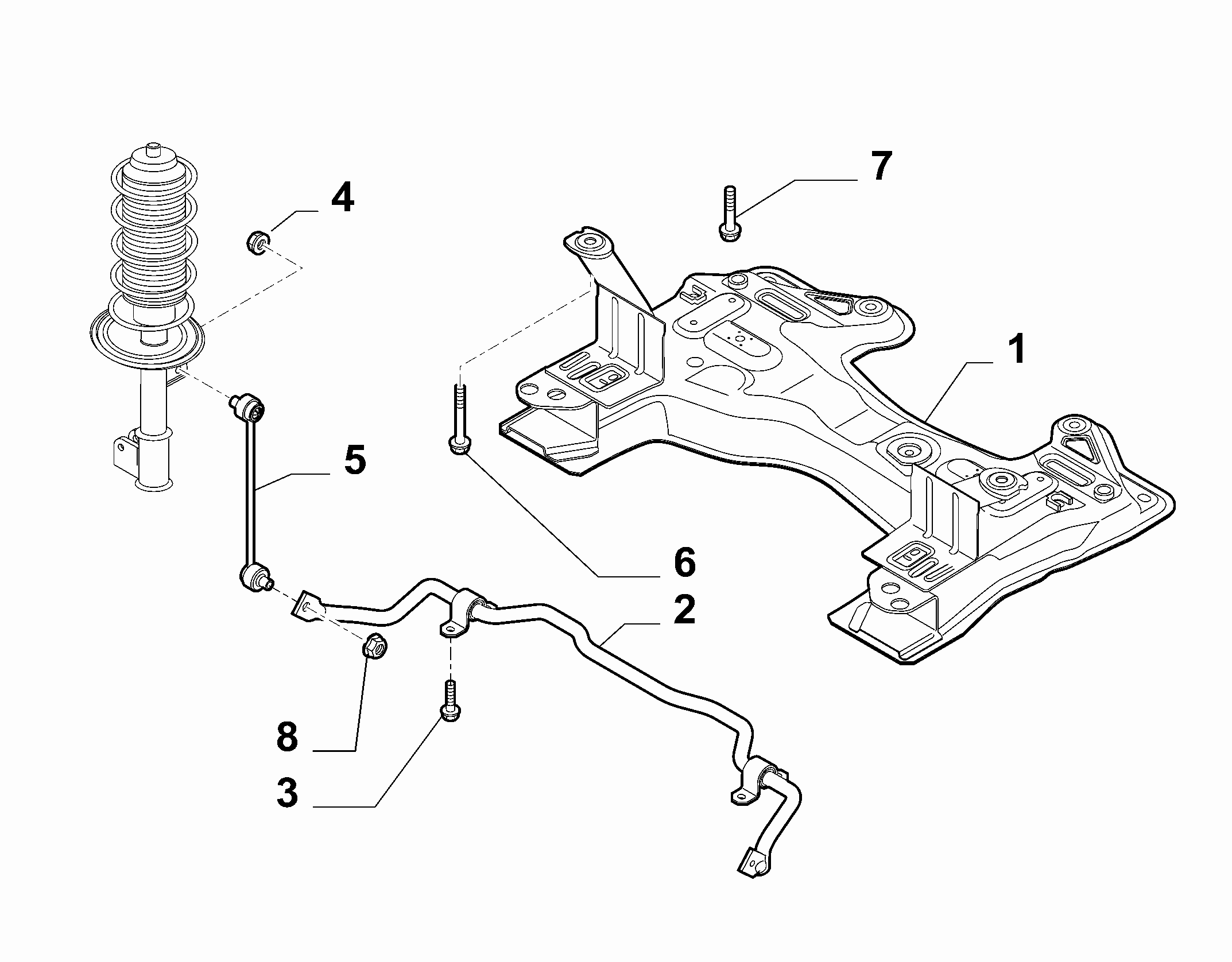 44301-030 CROSS ARM AND TORSION BAR