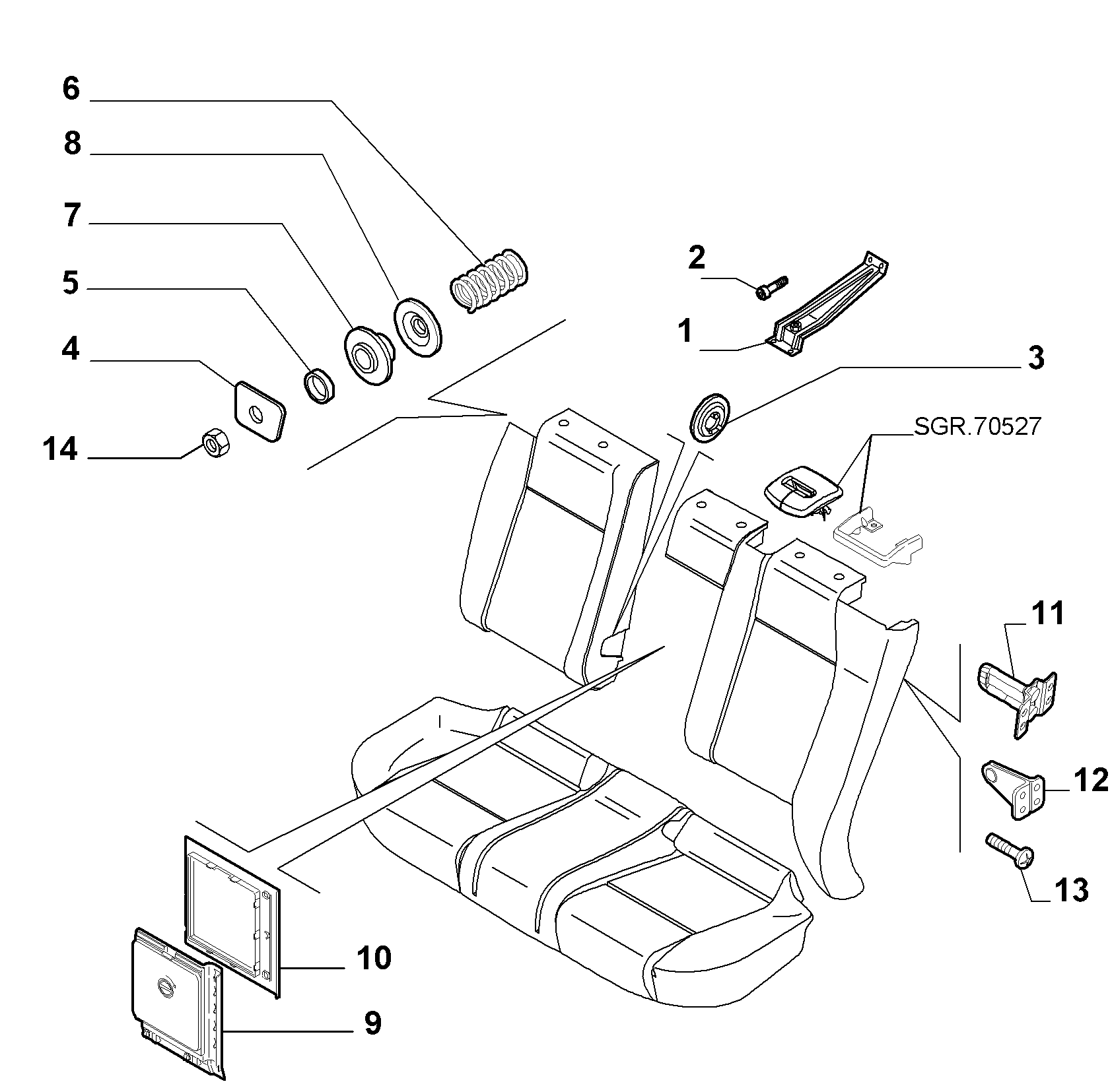 70613/05 REAR SEAT