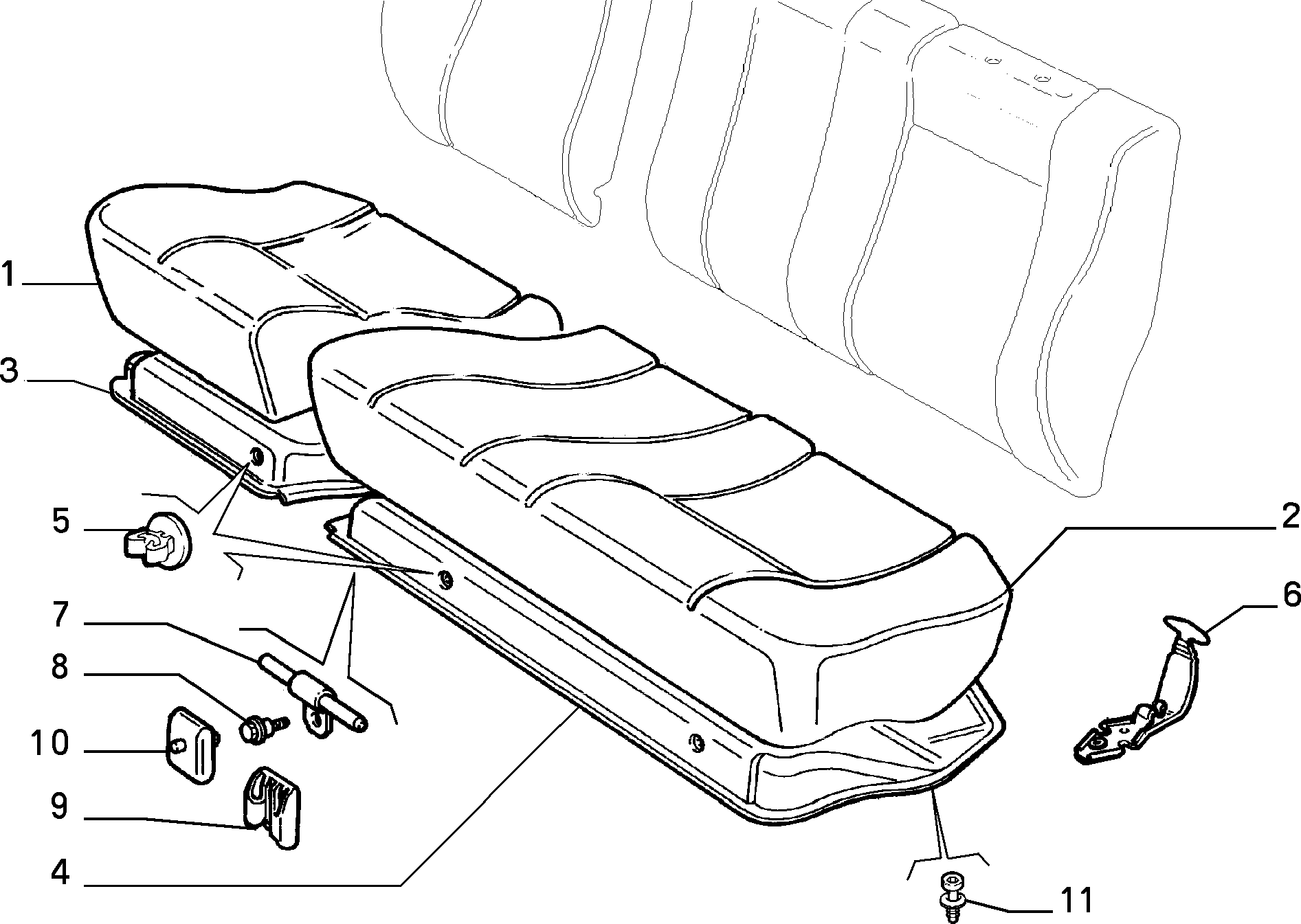 70613/01 REAR SEAT