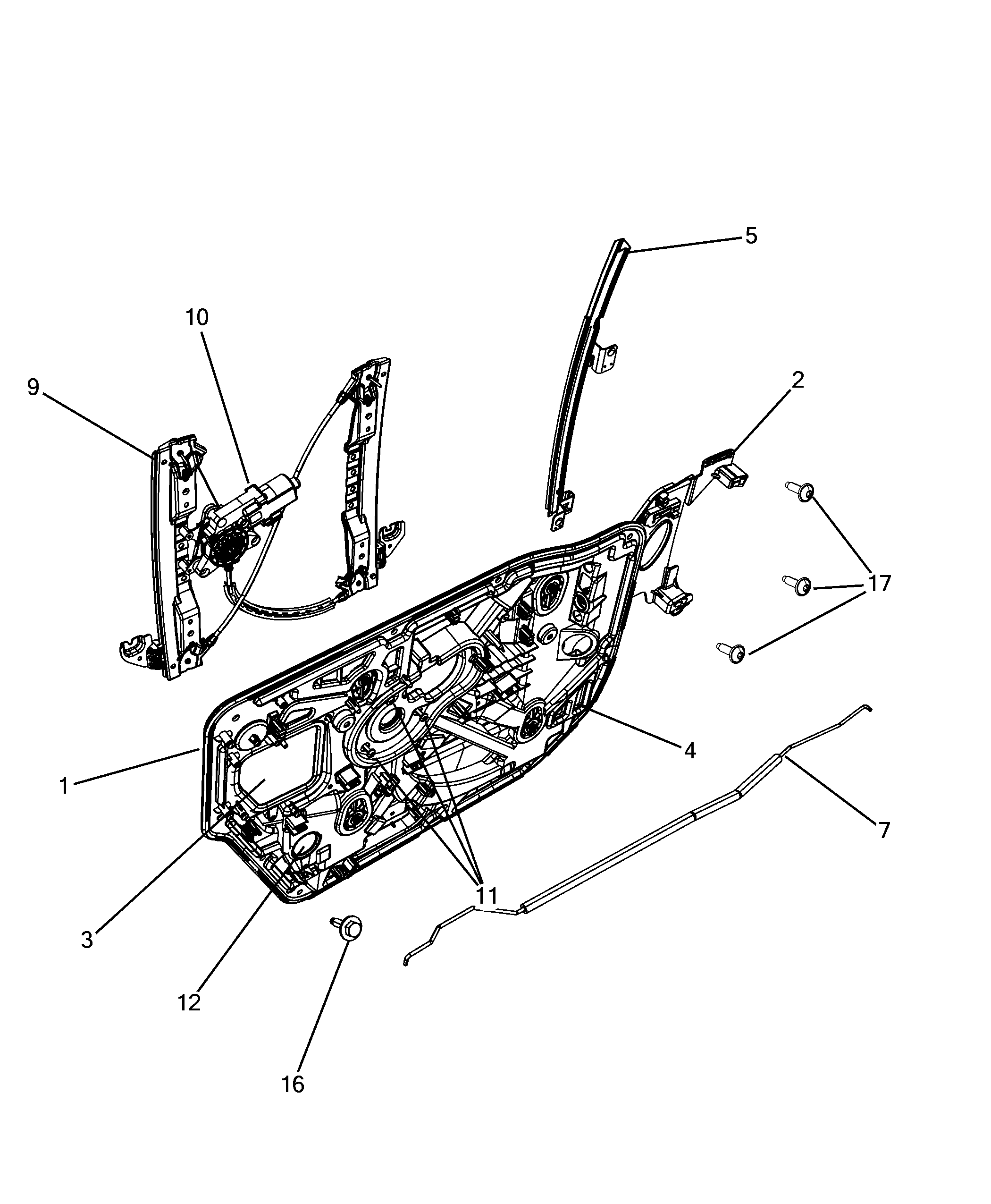 70143-010 SLIDING DOORS AND GUIDES