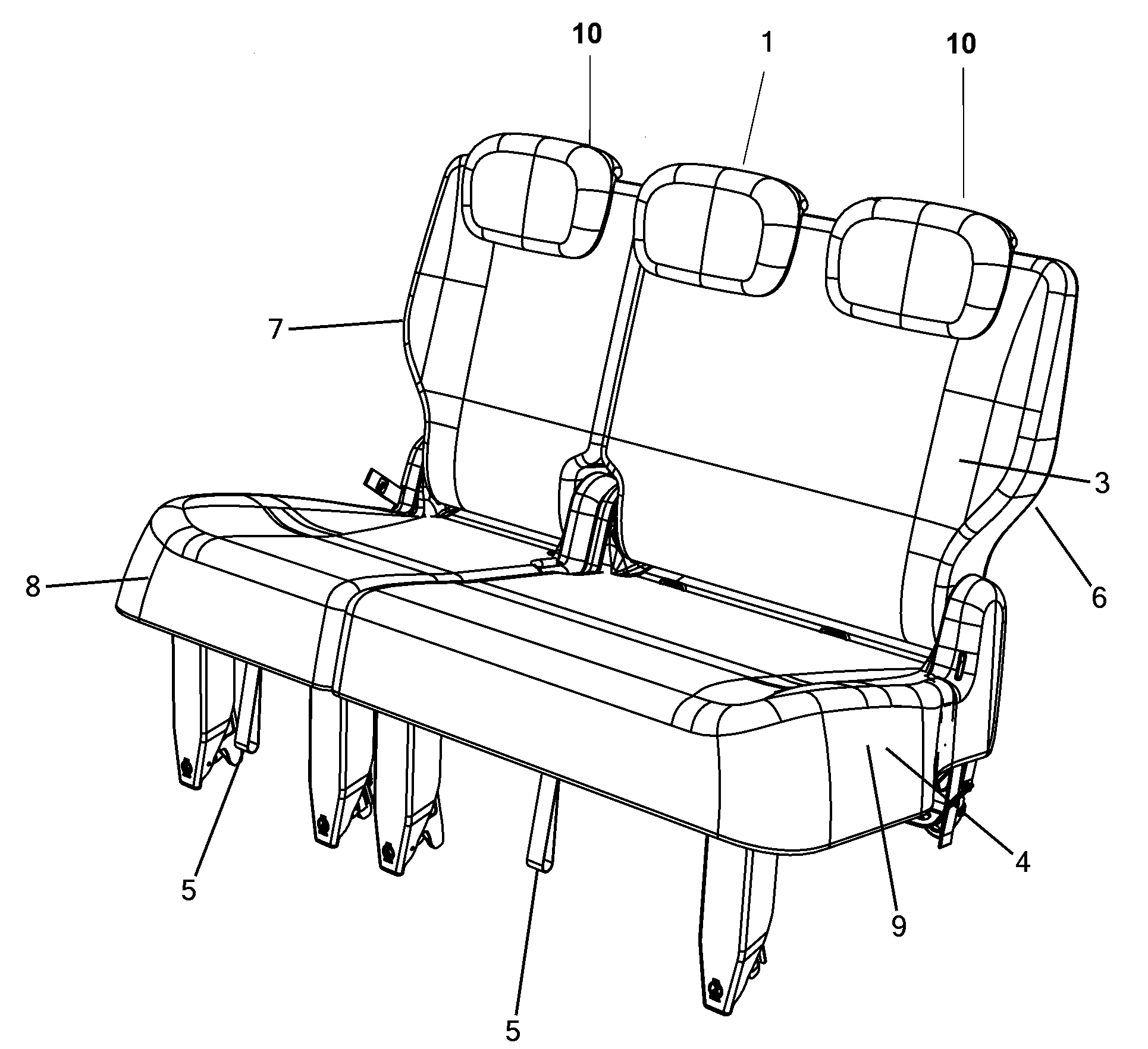 70615-030 THIRD ROW REAR SEAT COVERS