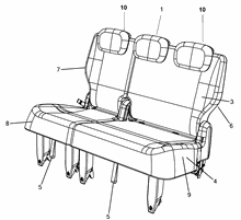 70615-030 THIRD ROW REAR SEAT COVERS