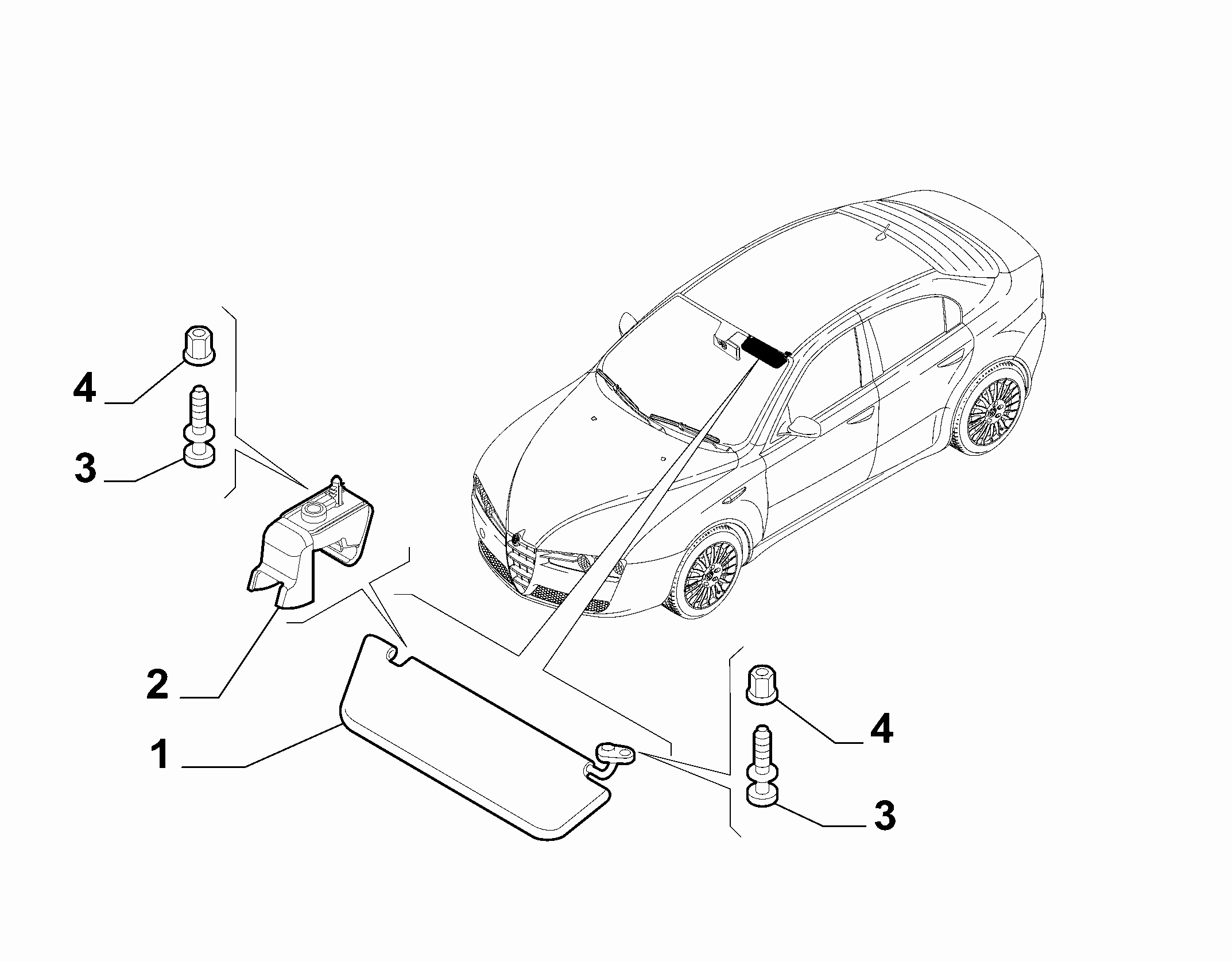 70525-010 SUN VISOR