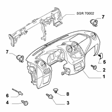 70502-010 DASHBOARD INSTRUMENT HOLDER