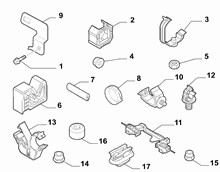 55527-010 CABLE SET FIXINGS