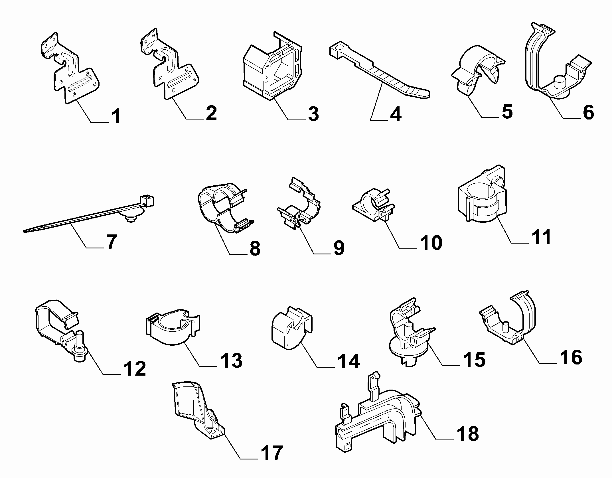55527-020 DASHBOARD CABLE SET FASTENERS