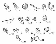 55527-020 DASHBOARD CABLE SET FASTENERS